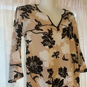 J Crew cotton tunic with 3/4 sleeves size XS